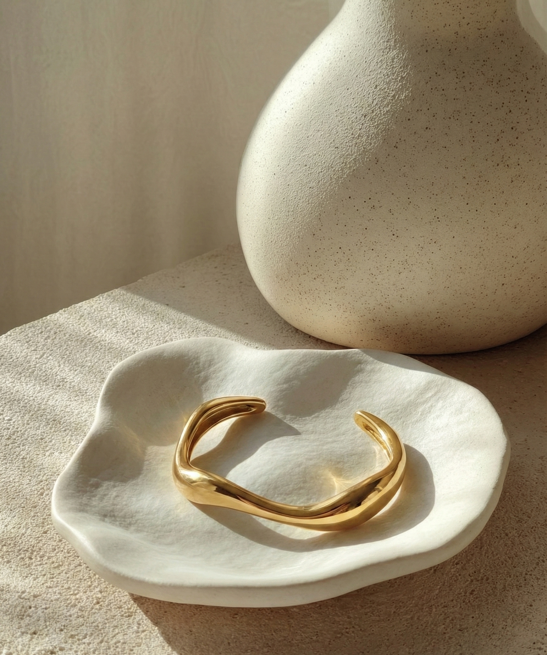 Waves of Gold Bangle