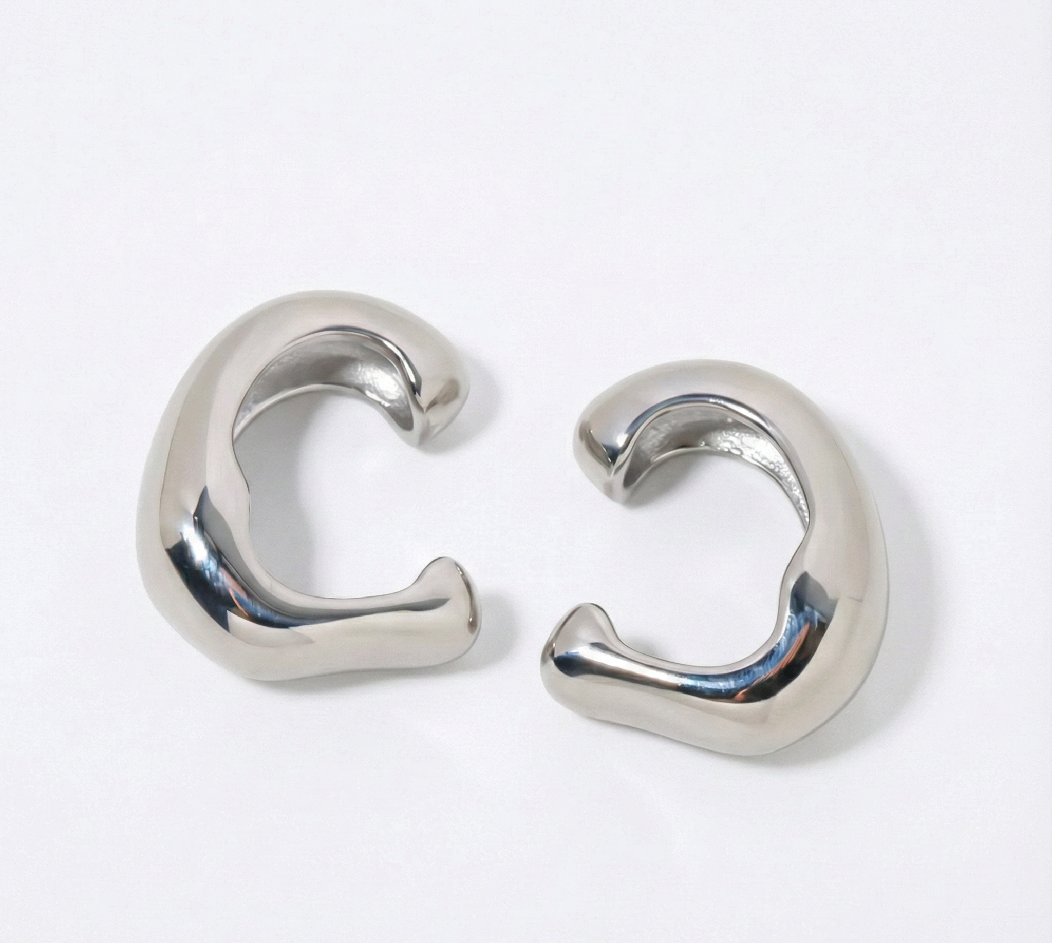 Sculpted C-Shape Ear Cuffs