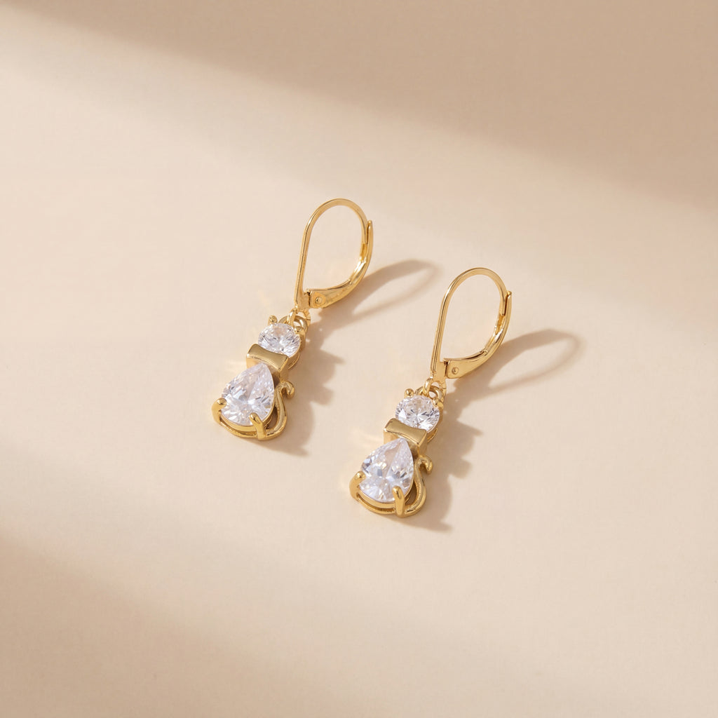 Bella Kitten Drop Earrings