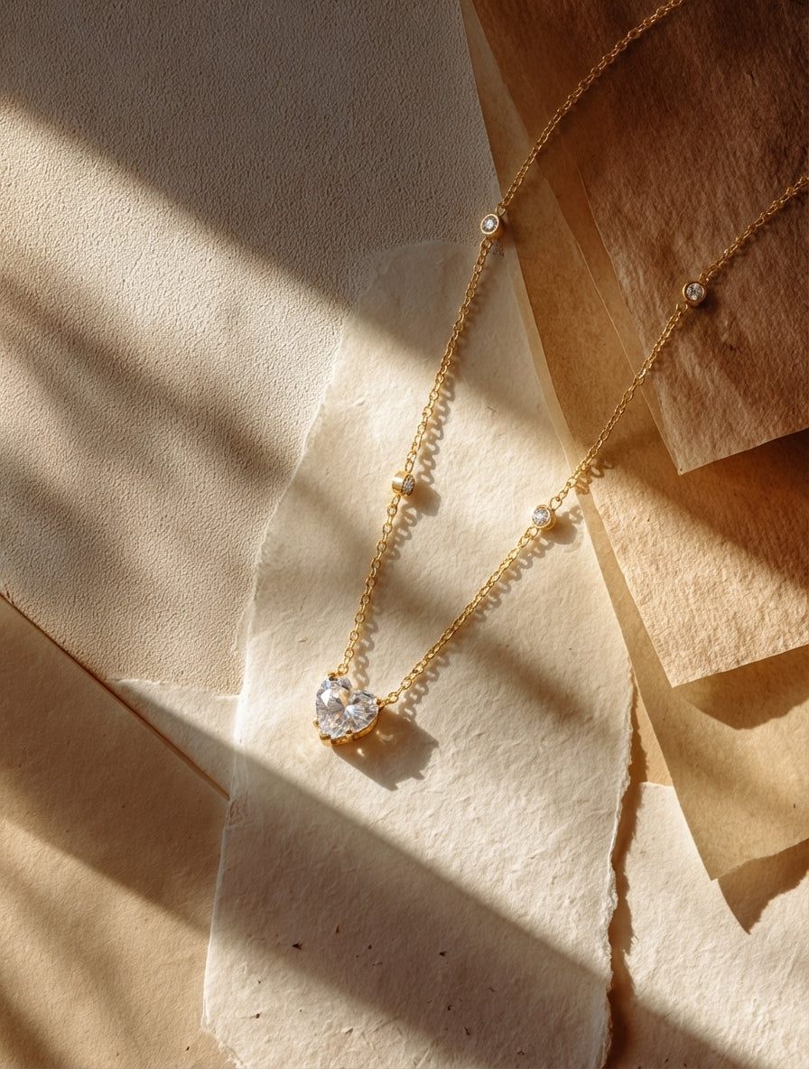 Luna Heart Pendant Necklace