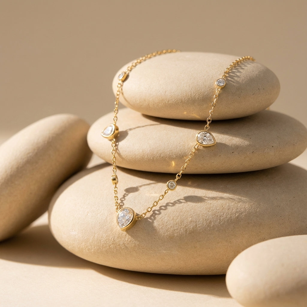 Teardrop Cascade Necklace