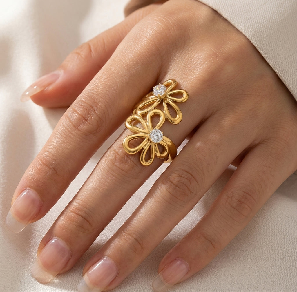 Double Bloom Ring