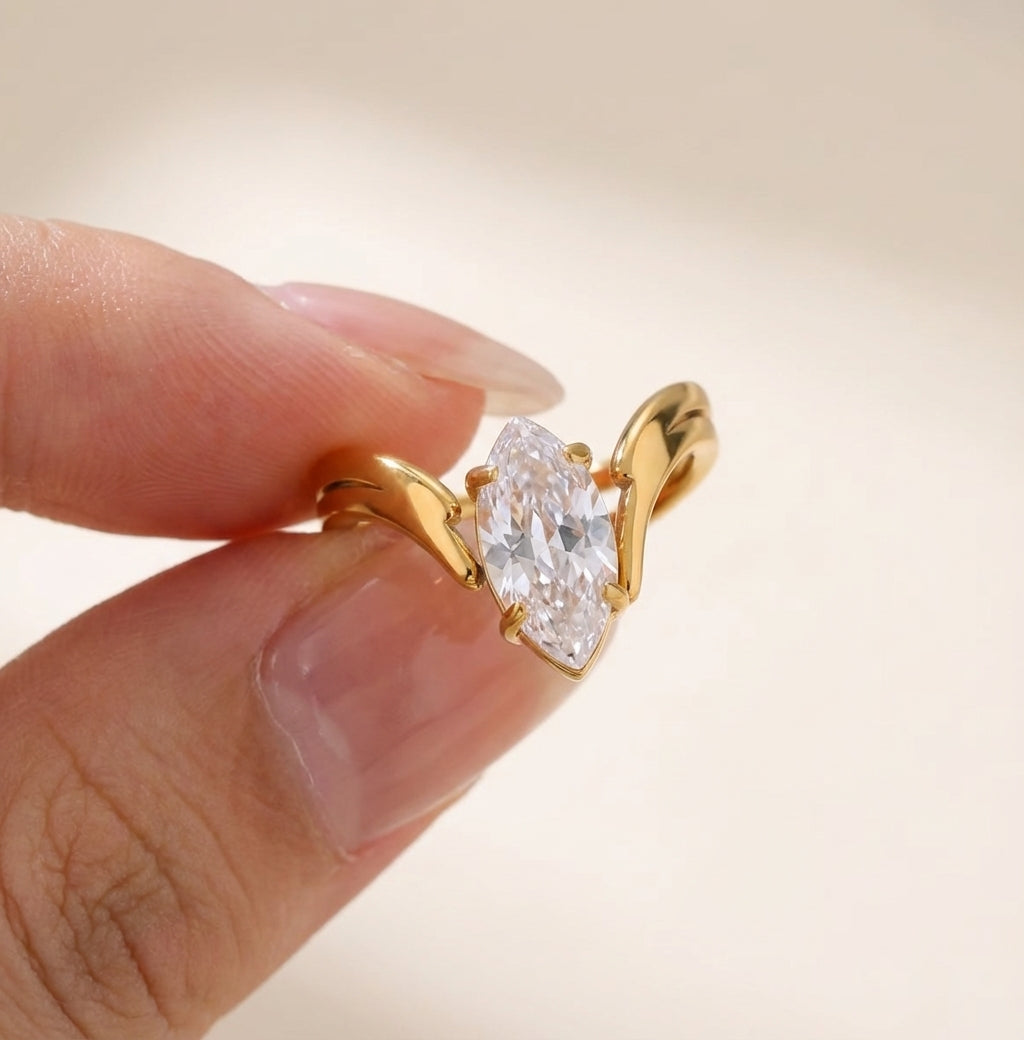 Marquise Wing Arc Ring