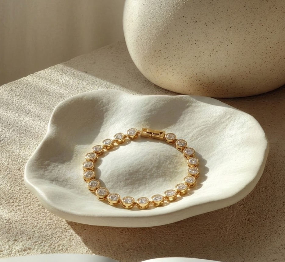 Aurelia Heart Tennis Bracelet